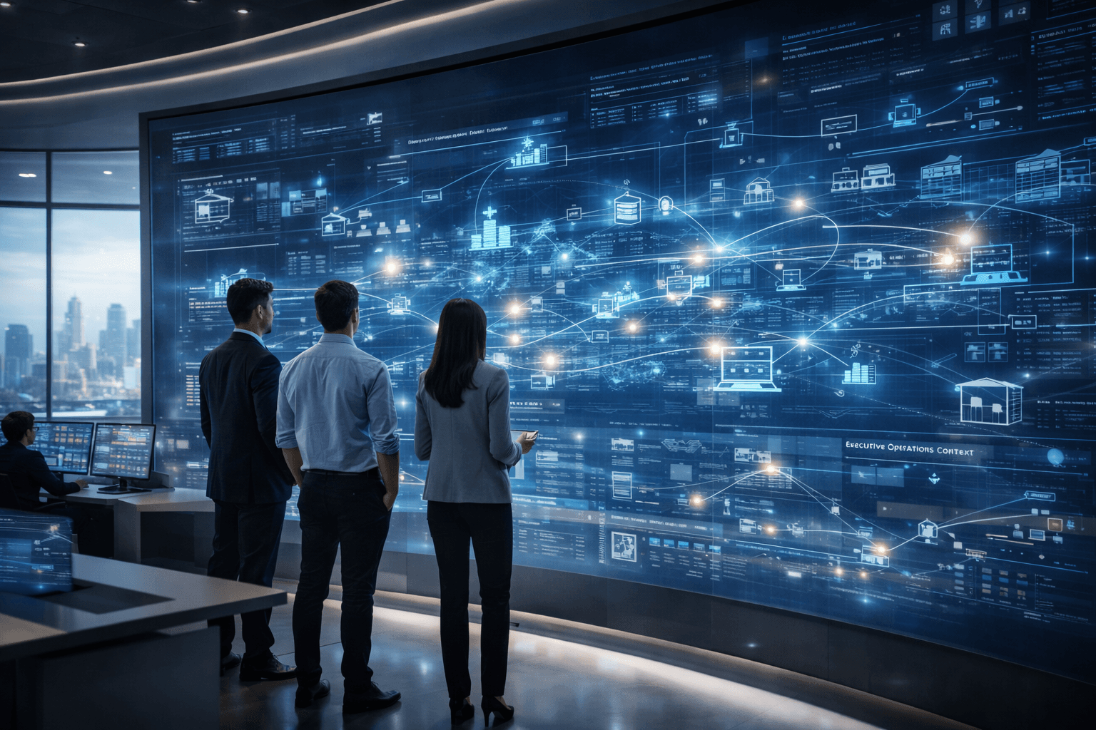 Digital connected network planning wall